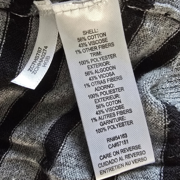 Women's Calvin Klein Striped Gray Sweater Size S - Picture 8 of 9